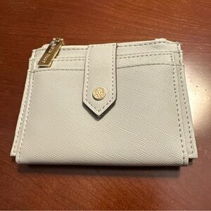 Anne Klein Gray Wallet with Gold Accents